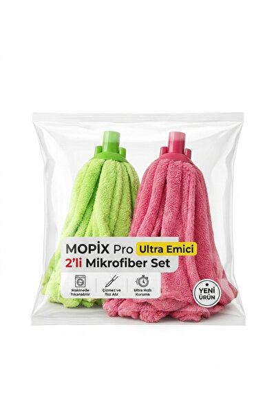 Mopix 2’li Premium Havlu Mop Yedek Bezi Mikrofiber Havlu Süper Emici Mop