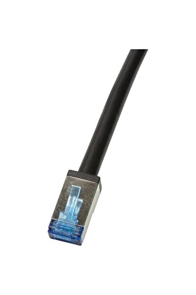 LogiLink Cat6a S/FTP Copper-Aluminum Cable 0.5 m Black AWG26 Double Shielded ...