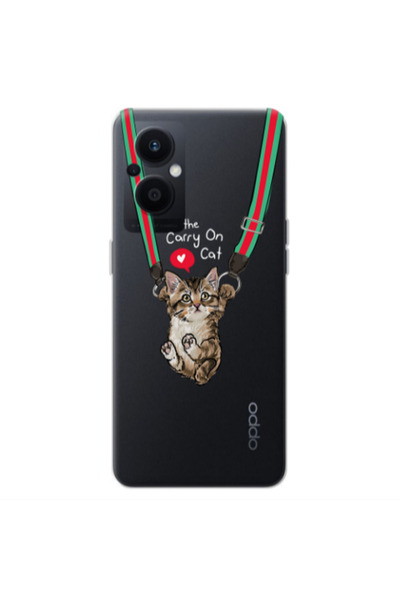 Other Oppo Reno 7 Lite Swinging cat Transparent Silicone TPU Θήκη