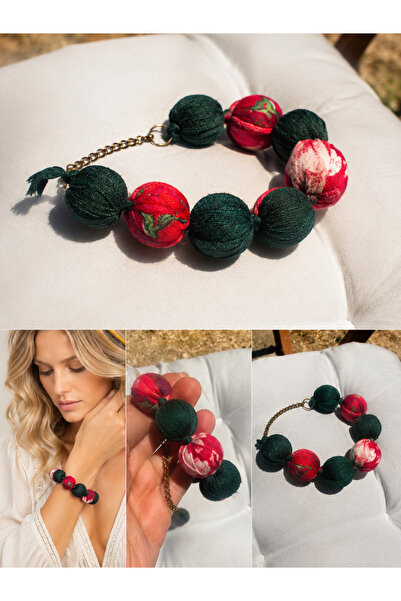 Bukiro Big Beaded Fabric Bracelet – Large Bead Bracelet |   Bohemian Stylish ...