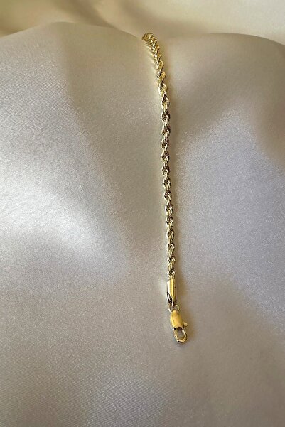 Vibalis Gold Burgu Zincir Ayarlanabilir Halat Model Şık CM Bileklik