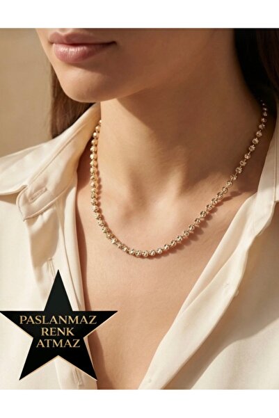 XUPING JEWELRY Xuping 14K Altın Renginde Çift Taraflı Kadın Baskılı Pul Kolye...