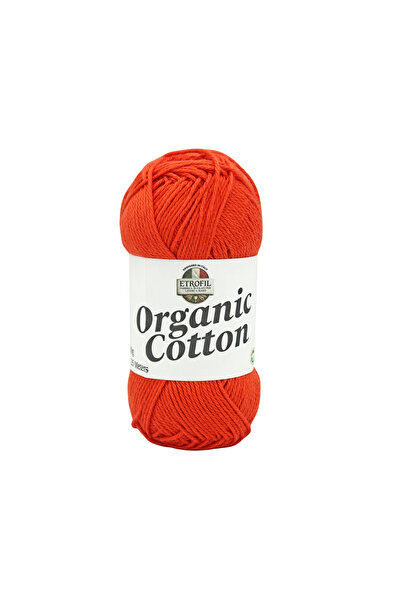 Etrofil Organic Cotton Knitting Yarn Fire Red 100% Organic Cotton 50g 125m (7...