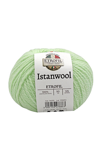 Etrofil Istanwool Knitting Yarn Pistachio Green 100% Turkish Wool 50g 125m (7...