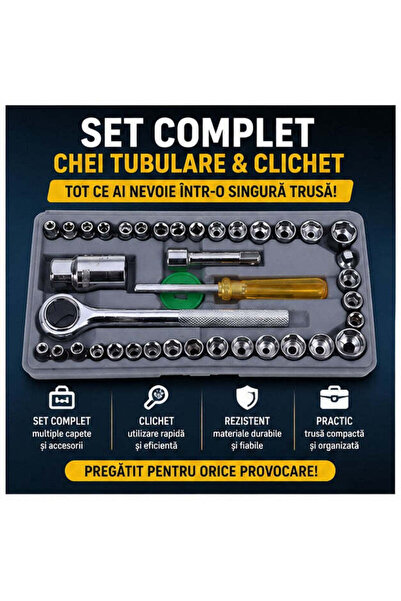 OEM Set Chei Tubulare și Șurubelniță cu Clichet