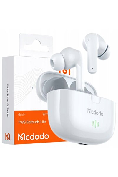 Mcdodo Căști wireless in-ear Bluetooth 5 cu microfon și carcasă albă