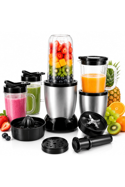 TnsAround Blender multifuncțional cu storcător, 250W, Set de 4 pahare XXL, La...