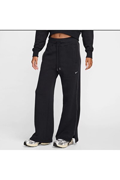 Nike Phoenix Fleece Geniş Paça Beyaz Fitilli Kadın Eşofman Altı KZY SPORT