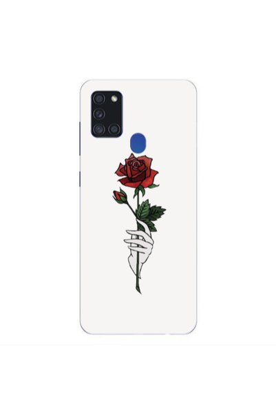Other Samsung A21S Rose in hand Transparent Silicone TPU Θήκη