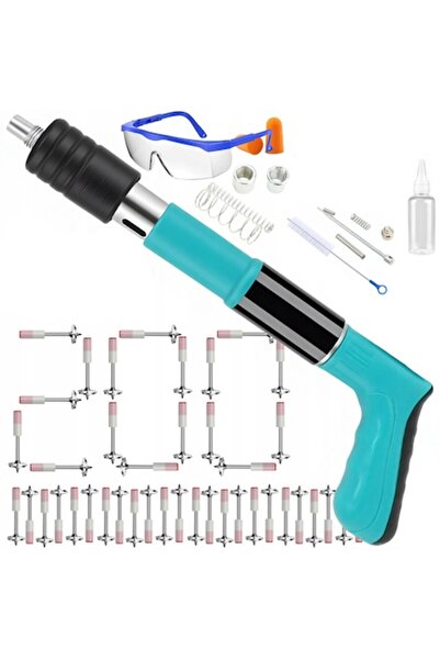 Trendily Pistol pneumatic manual, 200 cuie incluse, reglare a puterii, pentru...