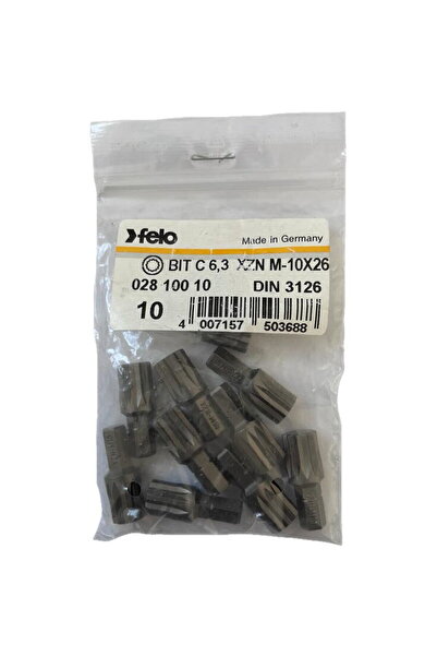 FELO Set 10 biti seria Industrial profil XZN, C6.3, M10, 25mm