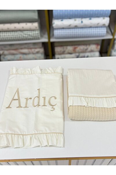 GAYE EV TEKSTİLİ Baby Pique and Embroidered Pillowcase