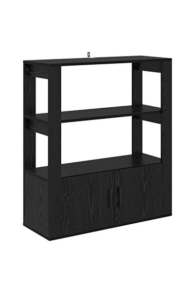 vidaxl Bufet Stejar negru 30 x 80 x 90 cm Lemn compozit