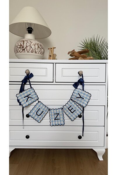 Tly Home Textiles Kişiye Özel Nakışlı Harfli Banner / Flama / Kapı Süsü / İsi...