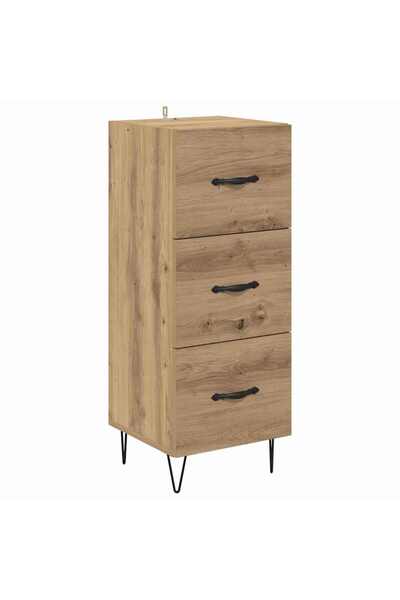 vidaxl Bufet stejar artizanal 34 x 34.5 x 90 cm Lemn compozit