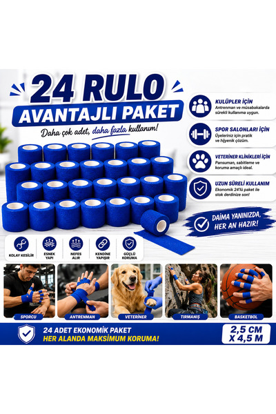 Octacare Elastični samolepljivi Coban zavoj, lepljivi Coban 2,5 cm x 4,5 meta...