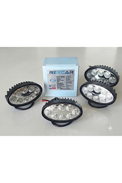 Reycar 4 Adet Ultra Parlak Oval Led Çalışma Lambası Off-Road İş Makinesi Trak...