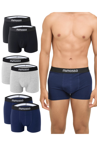 Mimosso Erkek Organik Pamuklu 6'lı Boxer