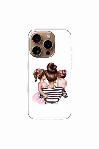 OEM Husa compatibila cu Apple iPhone 16 Pro Silicon Gel Tpu Model Mom and Girls