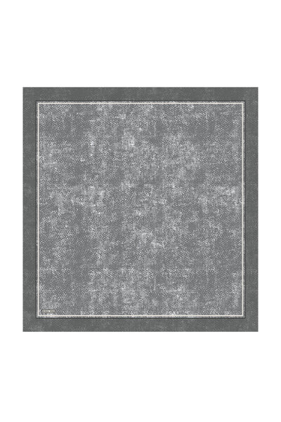 Bursa İpek Gray Buhur Pattern Sura Silk Scarf