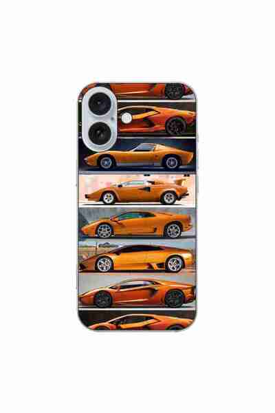 OEM Husa compatibila cu Apple iPhone 16 Silicon Gel Tpu Model Masini Lamborghini