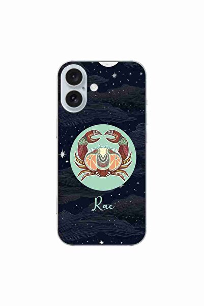 OEM Калъф, съвместим с Apple iPhone 16, силиконов гел TPU, с шарка Хороскоп Рак