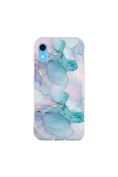 OEM Husa compatibila cu Apple iPhone XR Silicon Gel Tpu Model Abstract Waterc...