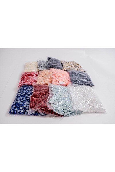 OEM Margele Plastic Jumatati Perla 1.2cm/500g Bleomarin