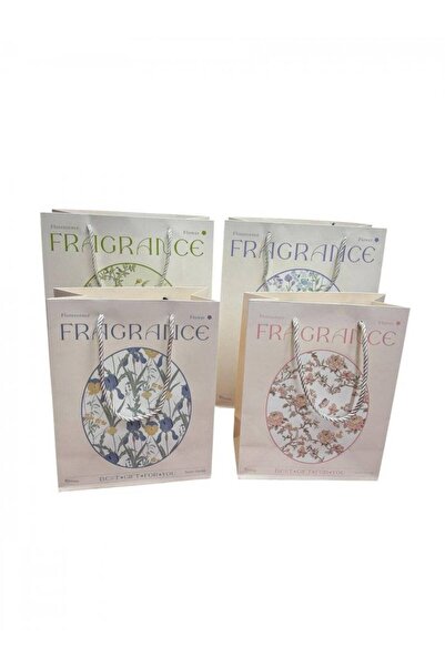 OEM Gift Bags Vitange FRAGRANCE 12/ Top Bottom Set 19.5x9.5x24.5cm Green
