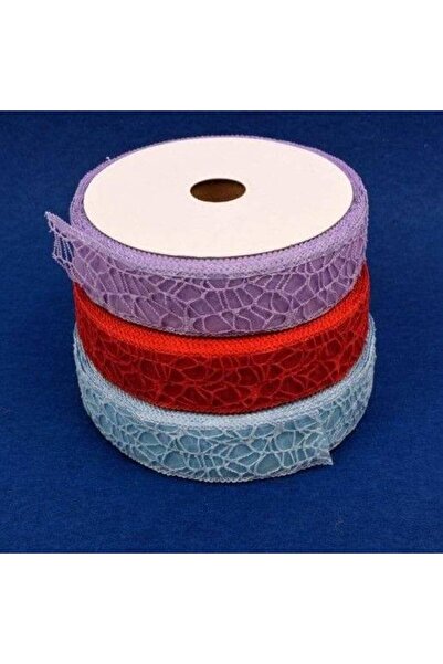 OEM Panglica Organza Macrame Model Pietre 3.5cm/22m Bleu
