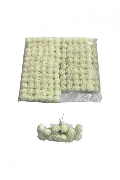 OEM Foam Flowers 144/ Top Bottom Set 2 cm Cream