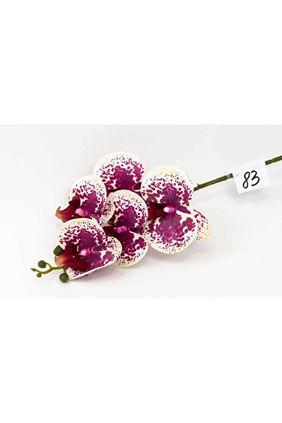 OEM Orhidee artificiala 5 flori 83 Alb-Fuxia