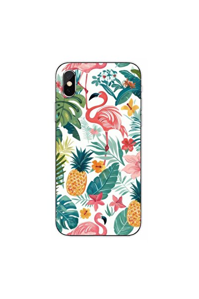 OEM Θήκη συμβατή με Apple iPhone XS από σιλικόνη gel TPU με τροπικό σχέδιο