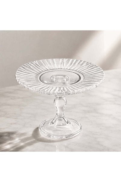 Ginza Glass serving dish with base