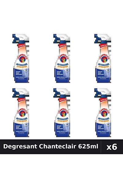 Chanteclair Set 6 Degresant Universal 625ml - Extra Rapid, Anticalcar - Curat...