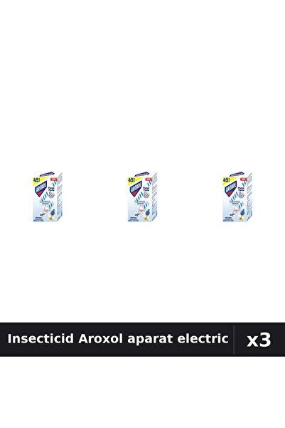 Aroxol Set 3 Aparat Electric & Rezerve - Insecticid Anti-Gandaci, Tantari, Muste