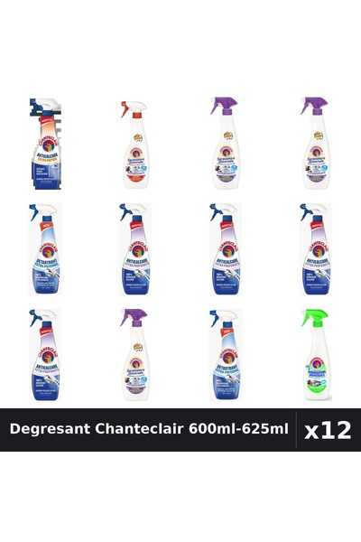 Chanteclair Set 12 Degresant Universal 600ml-625ml - 7 Arome, Anticalcar, Det...