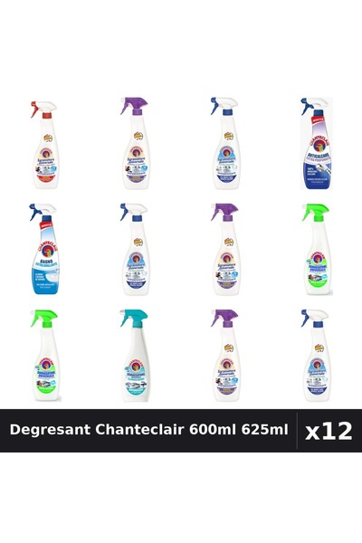 Chanteclair Set 12 Degresant Universal 600ml 625ml - 7 Arome, Anticalcar, Cur...