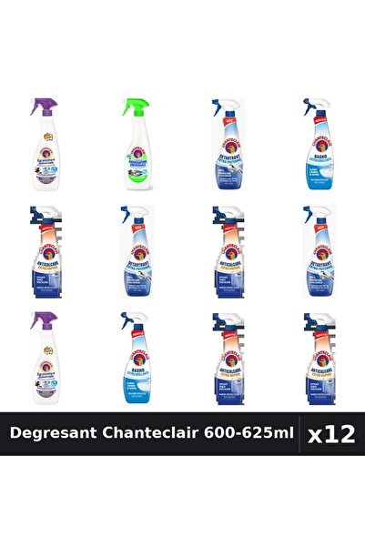Chanteclair Set 12 Degresant Universal 600-625ml - Mosc, Lămâie, Anticalcar -...