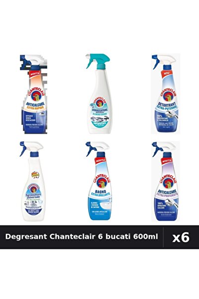 Chanteclair Set 6 Degresant Universal 600ml-625ml - Anti-Miros, Bicarbonat, A...