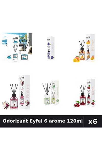 Eyfel Set 6 Odorizante Camera Betisoare - Ocean, Zambile, Mango, Bouquet, Ias...