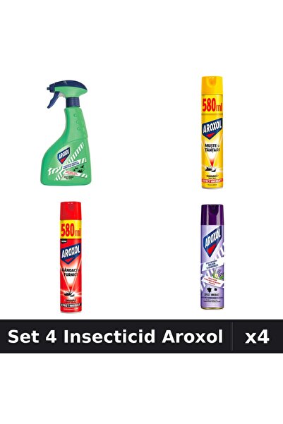 Aroxol Set 4 Produse Anti-Insecte - Spray Insecticid