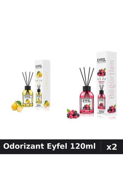 Eyfel Set 2 Odorizante Camera Betisoare - Lămâie, Fructe de Pădure 120ml