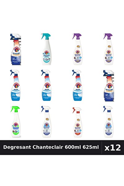 Chanteclair Set 12 Degresant Universal 600ml 625ml - 8 Arome, Anticalcar, Bic...