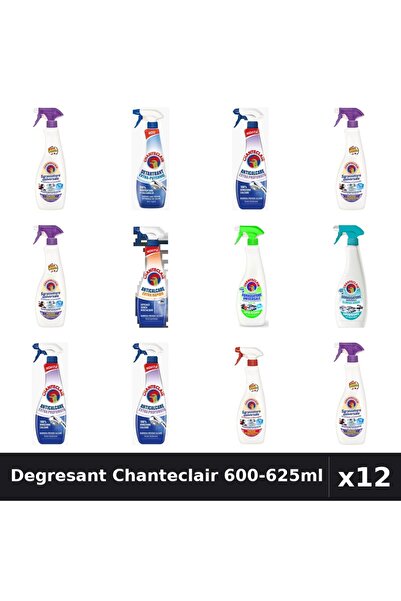 Chanteclair Set 12 Degresant Universal 600-625ml - 8 Arome, Anticalcar, Detar...