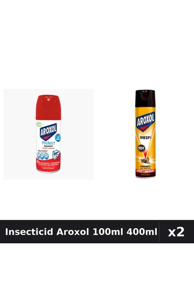 Aroxol Set 2 Spray Insecticid 100ml + 400ml - Anti Gandaci, Tantari, Muste
