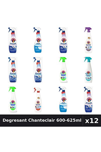 Chanteclair Set 12 Degresant Universal 600-625ml - 7 Arome, Anticalcar, Detar...