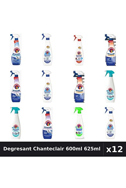 Chanteclair Set 12 Degresant Universal 600-625ml - 7 Arome, Bicarbonat, Lămâie