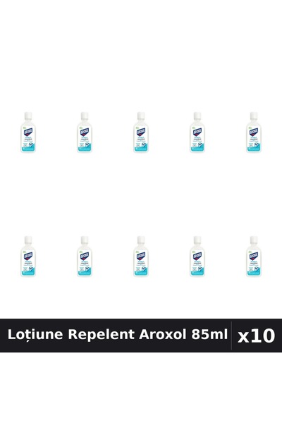 Aroxol Set 10 Loțiune Repelent Insecte 85ml - Protecție Anti-Țânțari și Gandaci