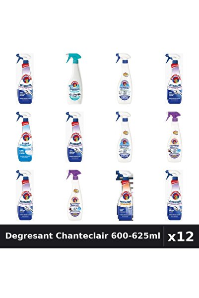 Chanteclair Set 12 Degresant Universal 600-625ml - 6 Arome, Anticalcar, Bicar...